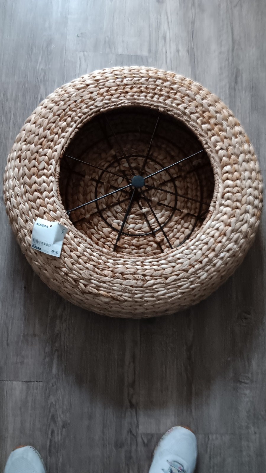Ikea Alseda poef - Zo goed als nieuw, Riet of Rotan, Ophalen of Verzenden, Zo goed als nieuw, 50 tot 75 cm