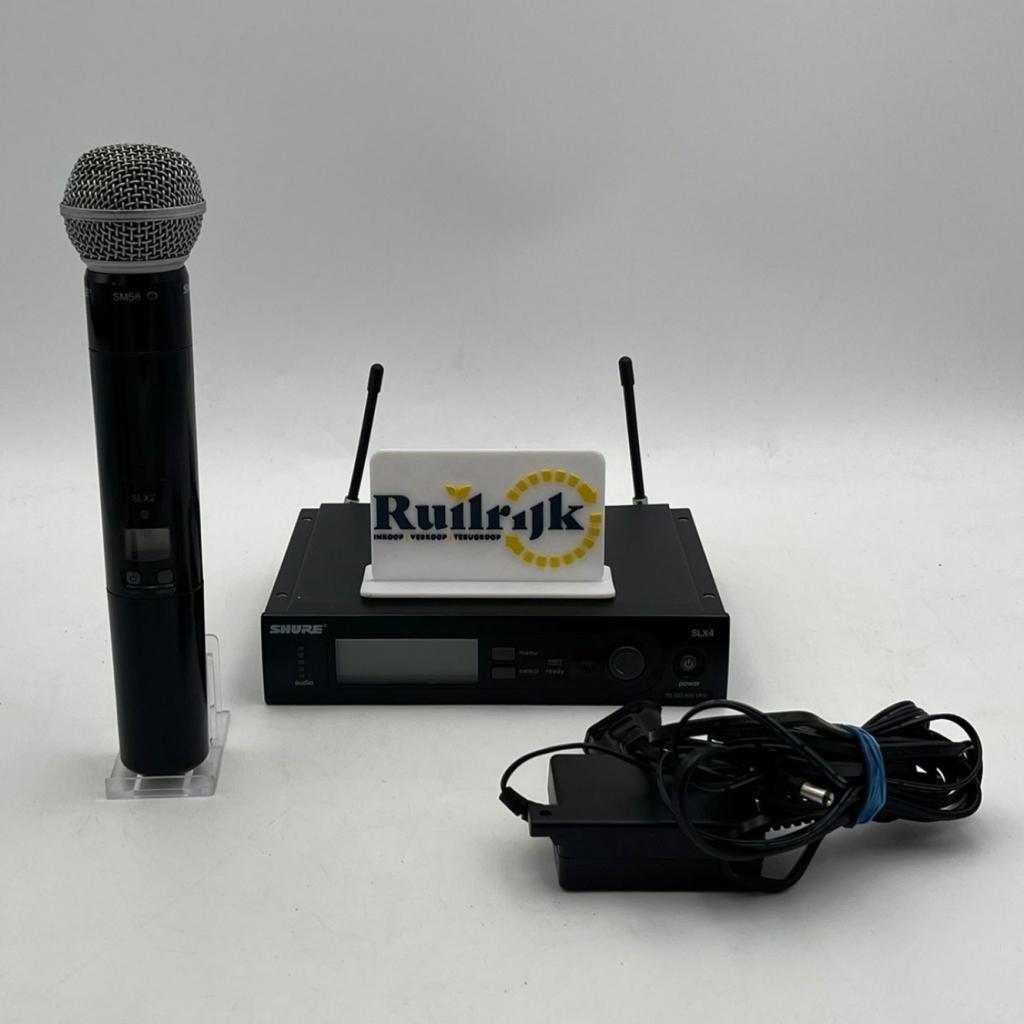 Shure SLX2 SM58 Draadloze microfoon 800-820 MHz + SLX4, Muziek en Instrumenten, Microfoons, Ruilrijk, Zo goed als nieuw, Info@ruilrijk.nl