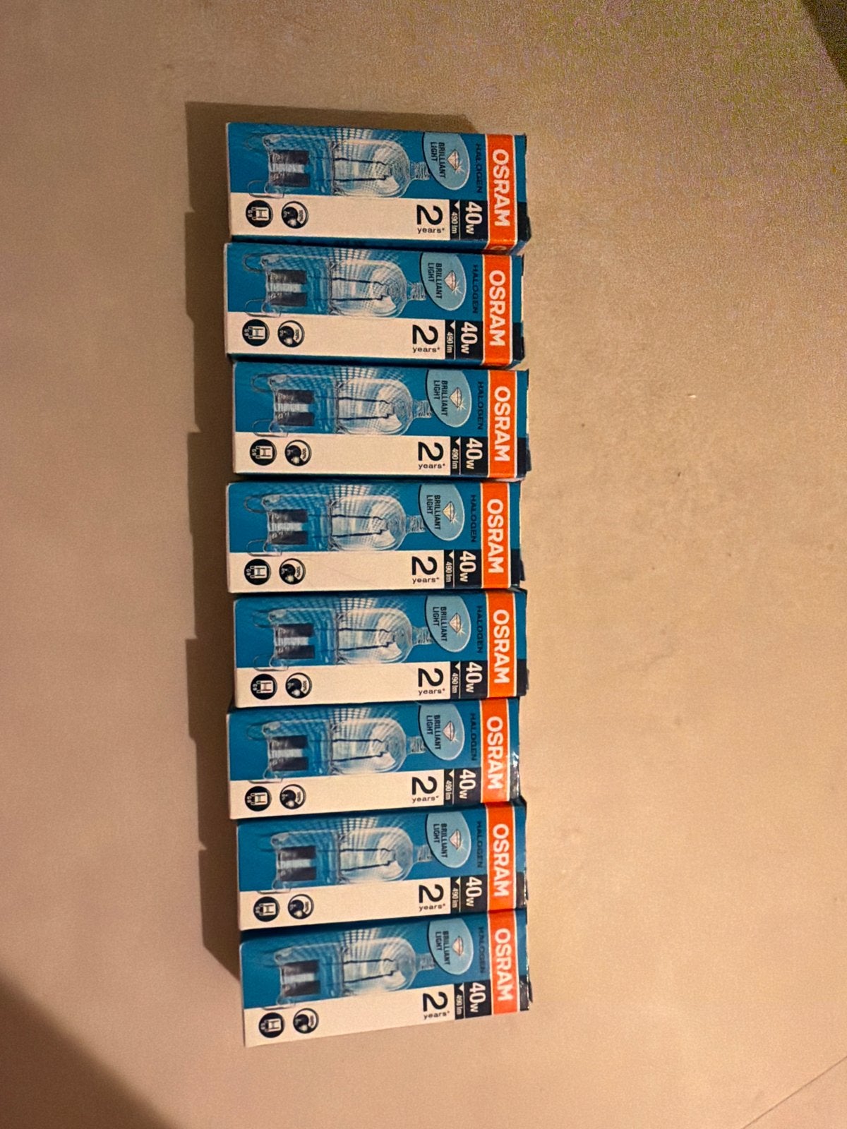 8 Nieuwe OSRAM G9 halogeen lampen 40 watt, Ophalen, Nieuw