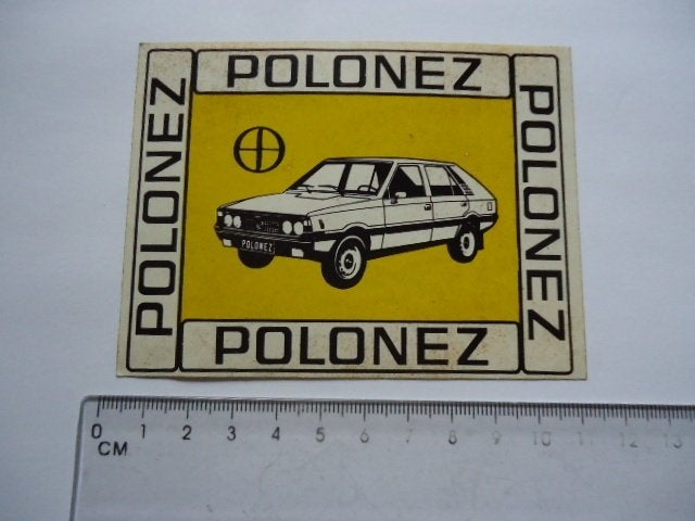 sticker oud POLONEZ auto oldtimer fiat fso polen pools, Ophalen of Verzenden, Zo goed als nieuw, Auto of Motor