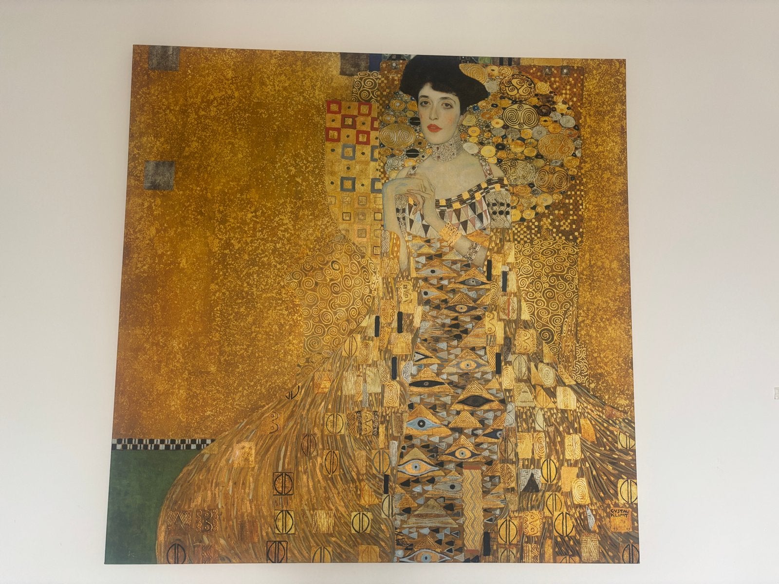 Grote reproductie van Gustav Klimt's 'Portret van Adele Bloc, Antiek en Kunst, Ophalen, Overige stijlen, Doek, Portret of Personen