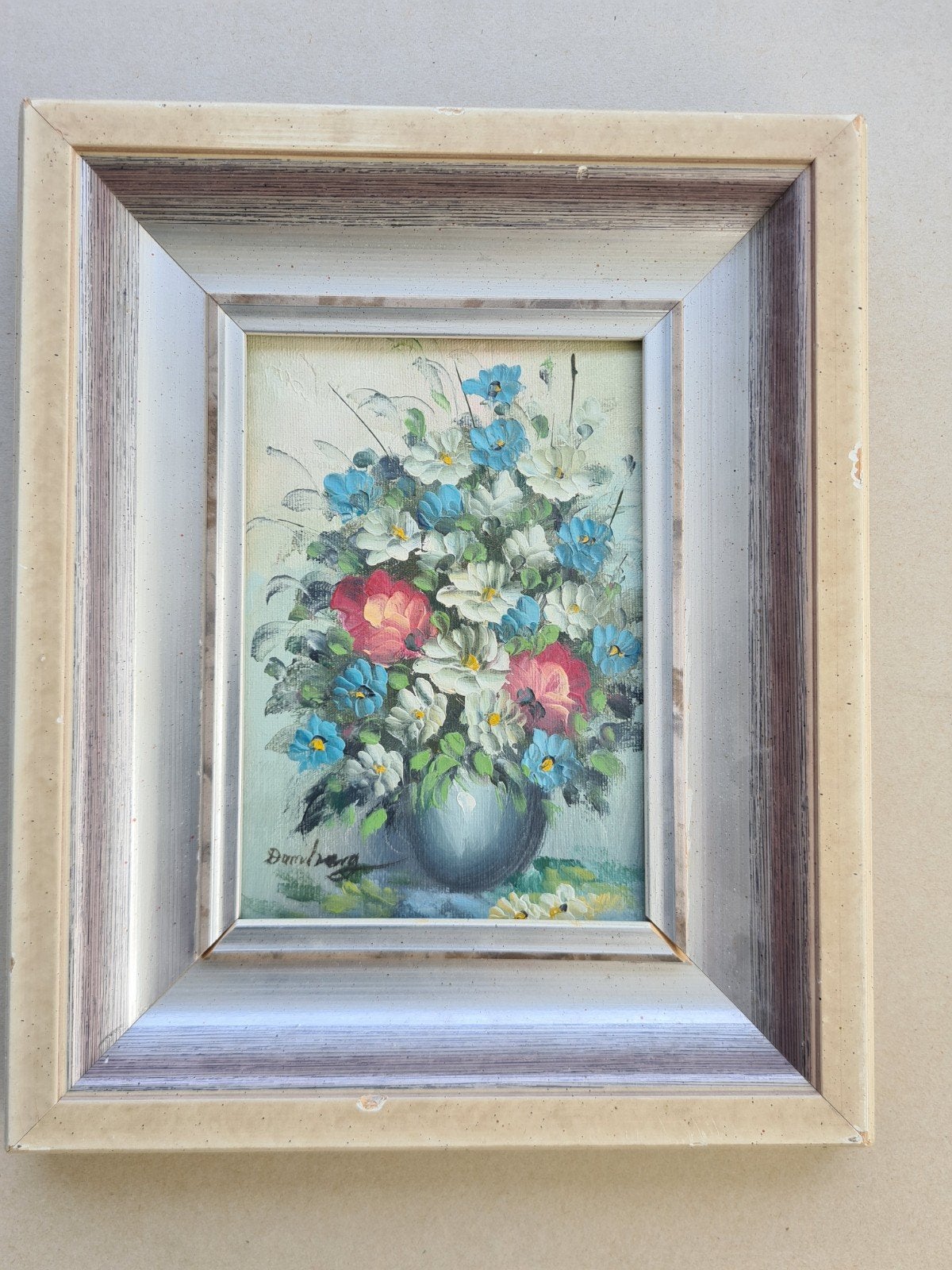 Prachtig bloemenschilderij van Antoon van Domburg, Antiek en Kunst, Kunst | Schilderijen | Klassiek, Bloemen, Realistisch, Olieverf