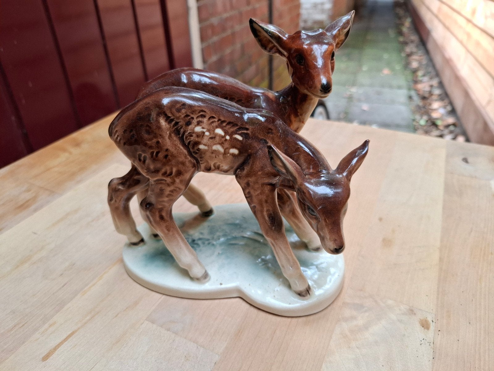 Vintage Keramiek Hertenbeeldje - Made in Germany, Antiek en Kunst, Ophalen of Verzenden