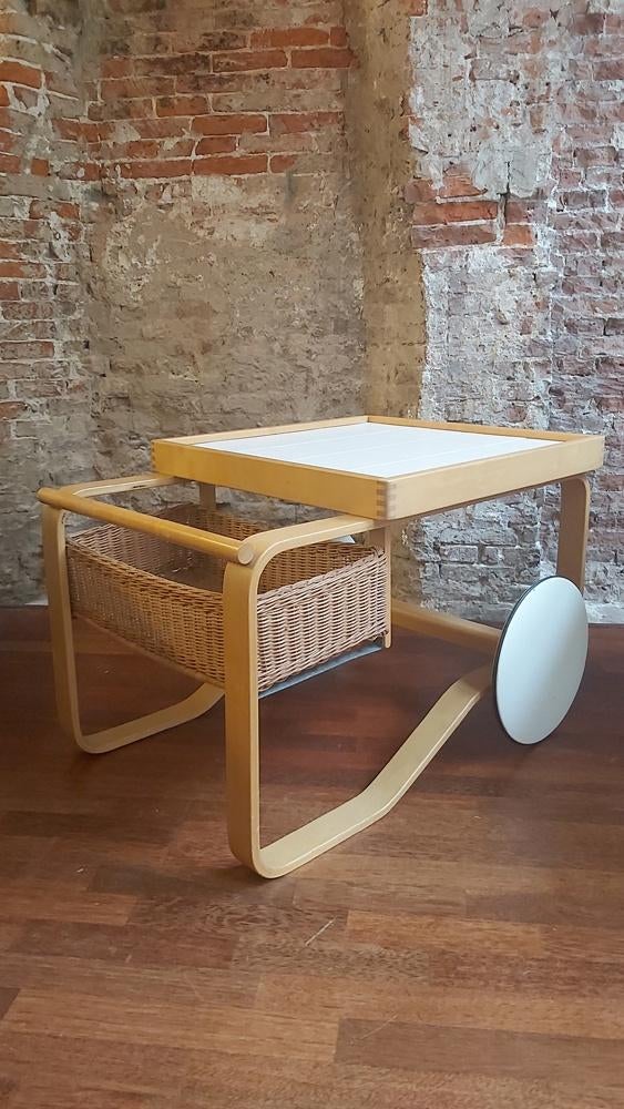 Vintage Tea Trolley 900 ontwerp Alvar Aalto 1936, Overige materialen, Gebruikt, Overige vormen, Ophalen