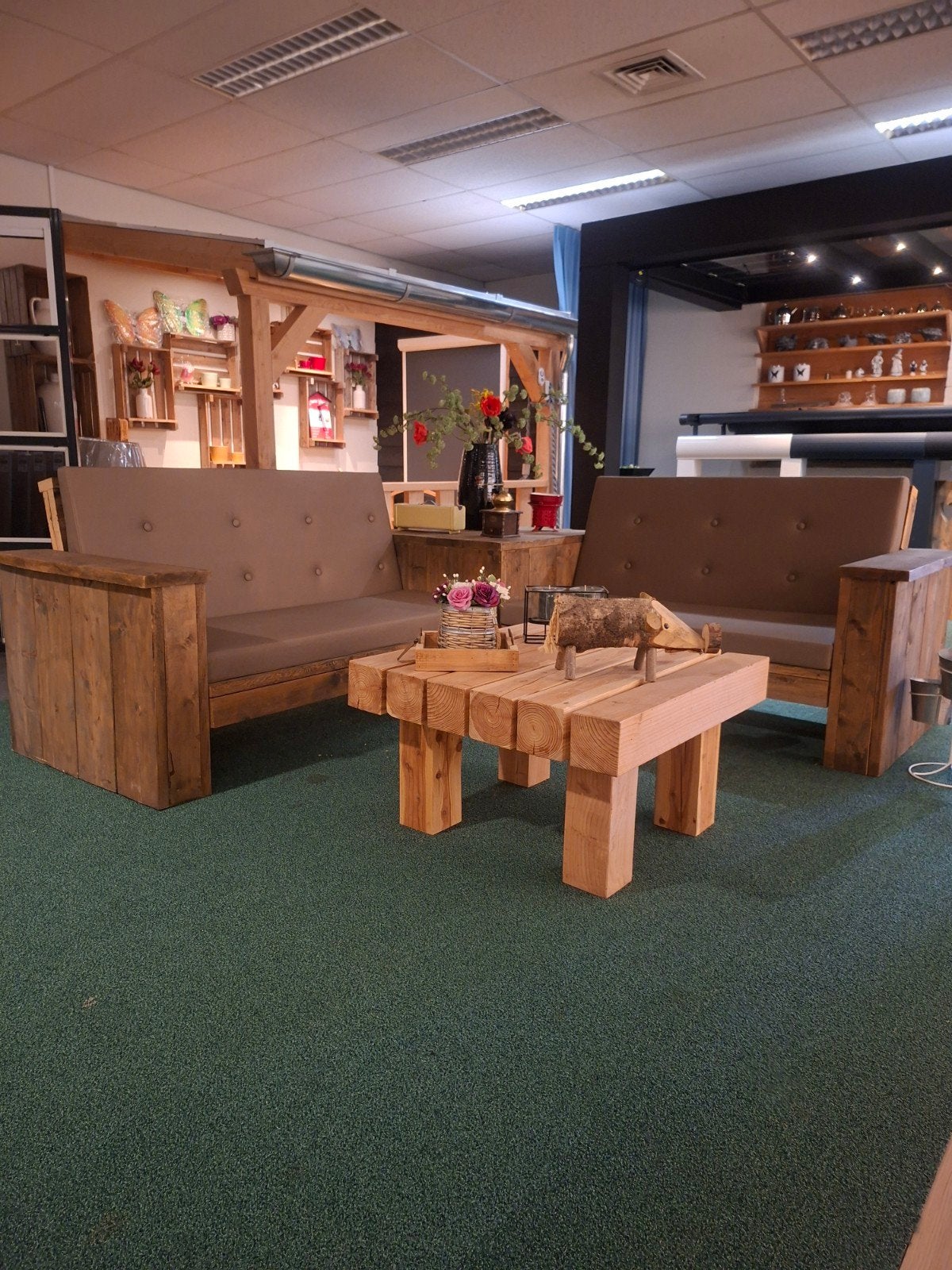 Stijgerhouten loungeset, Ophalen, Steigerhout, Zo goed als nieuw, Loungeset