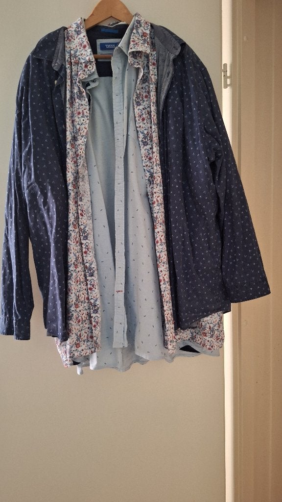 Overhemden - 5  stuks.  Zo goed als nieuw - Maat 5XL, Kleding | Heren, Ophalen, Meerkleurig, Zo goed als nieuw, Overige halswijdtes