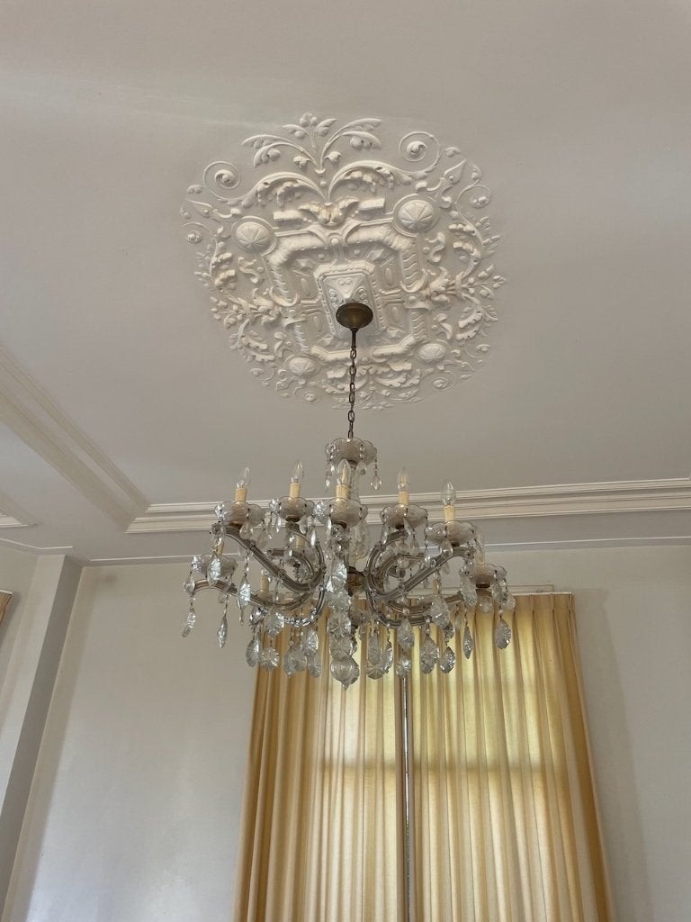 Klassieke kristallen kroonluchter, Huis en Inrichting, Ophalen, Gebruikt, E14 (klein), Glas