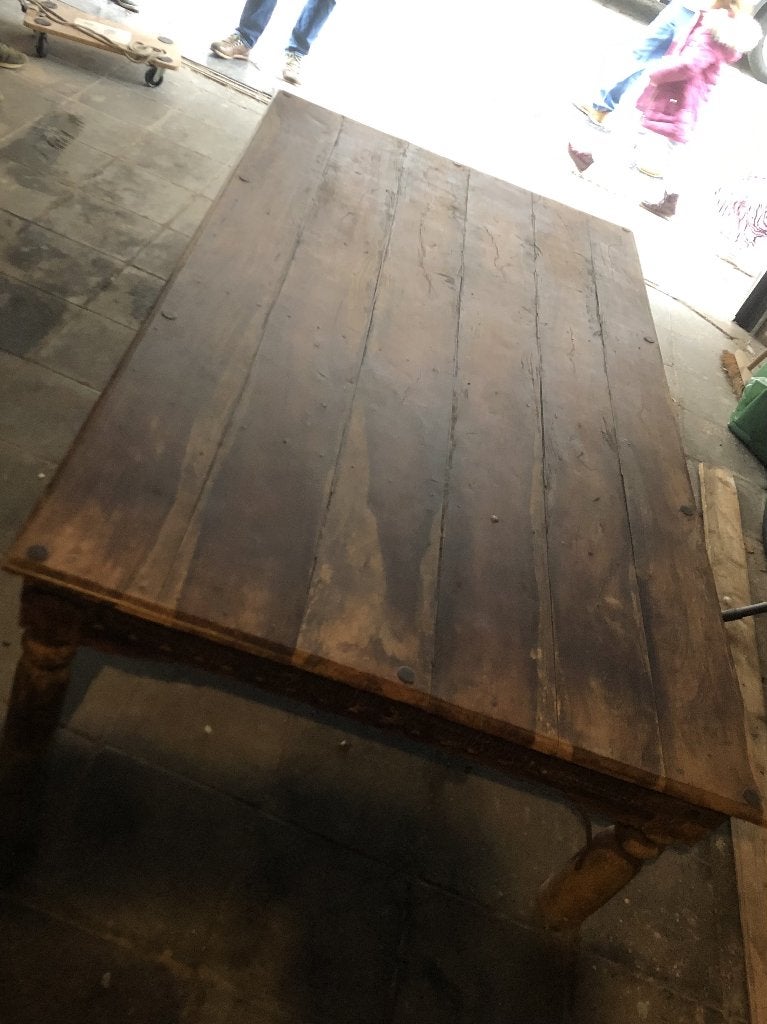 Indisch bed, Ophalen, Gebruikt, Bruin, 140 cm