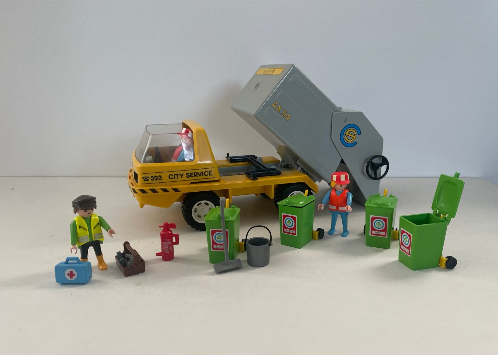Playmobil Vuilniswagen met accessoires en figuren, Gebruikt, Complete set, Voertuig, Ophalen of Verzenden