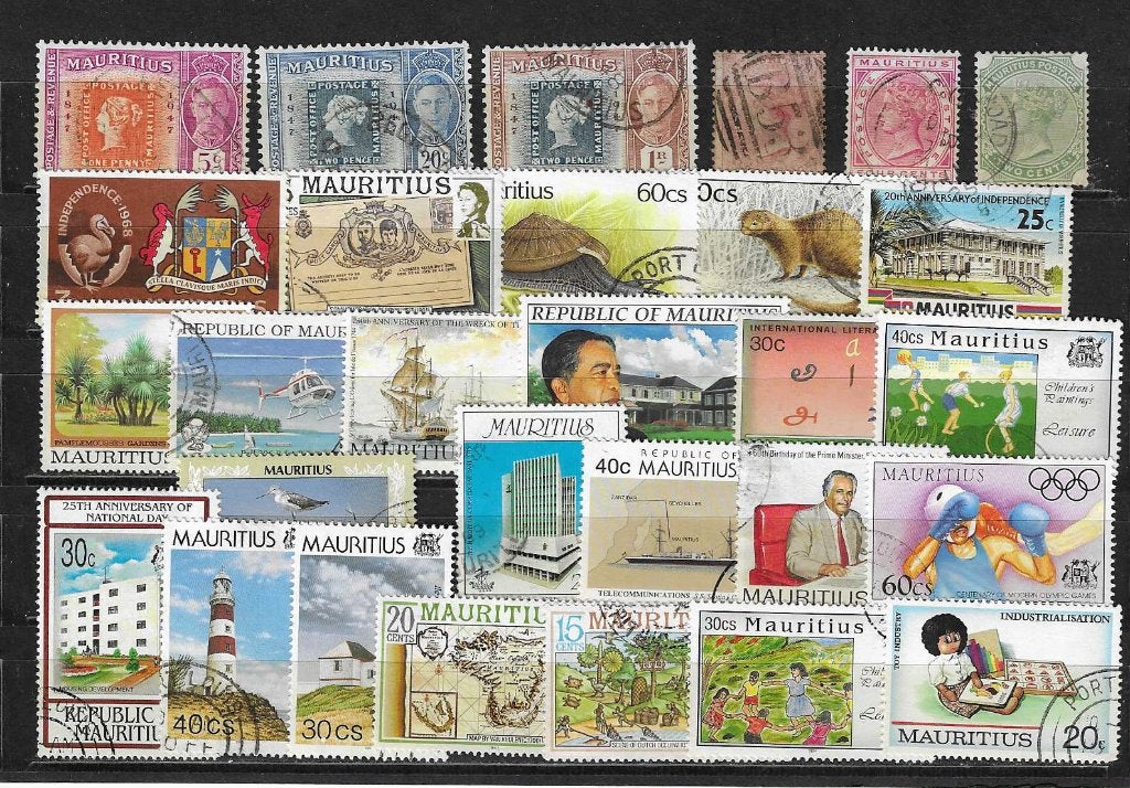 Mauritius kavel diverse met postage due, Verzenden, Overige landen, Gestempeld