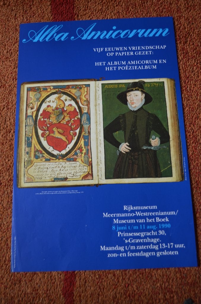 Museumtentoonstellingen op een poster Meermanno Den Haag, Ophalen of Verzenden, A1 t/m A3, Overige onderwerpen, Rechthoekig Staand