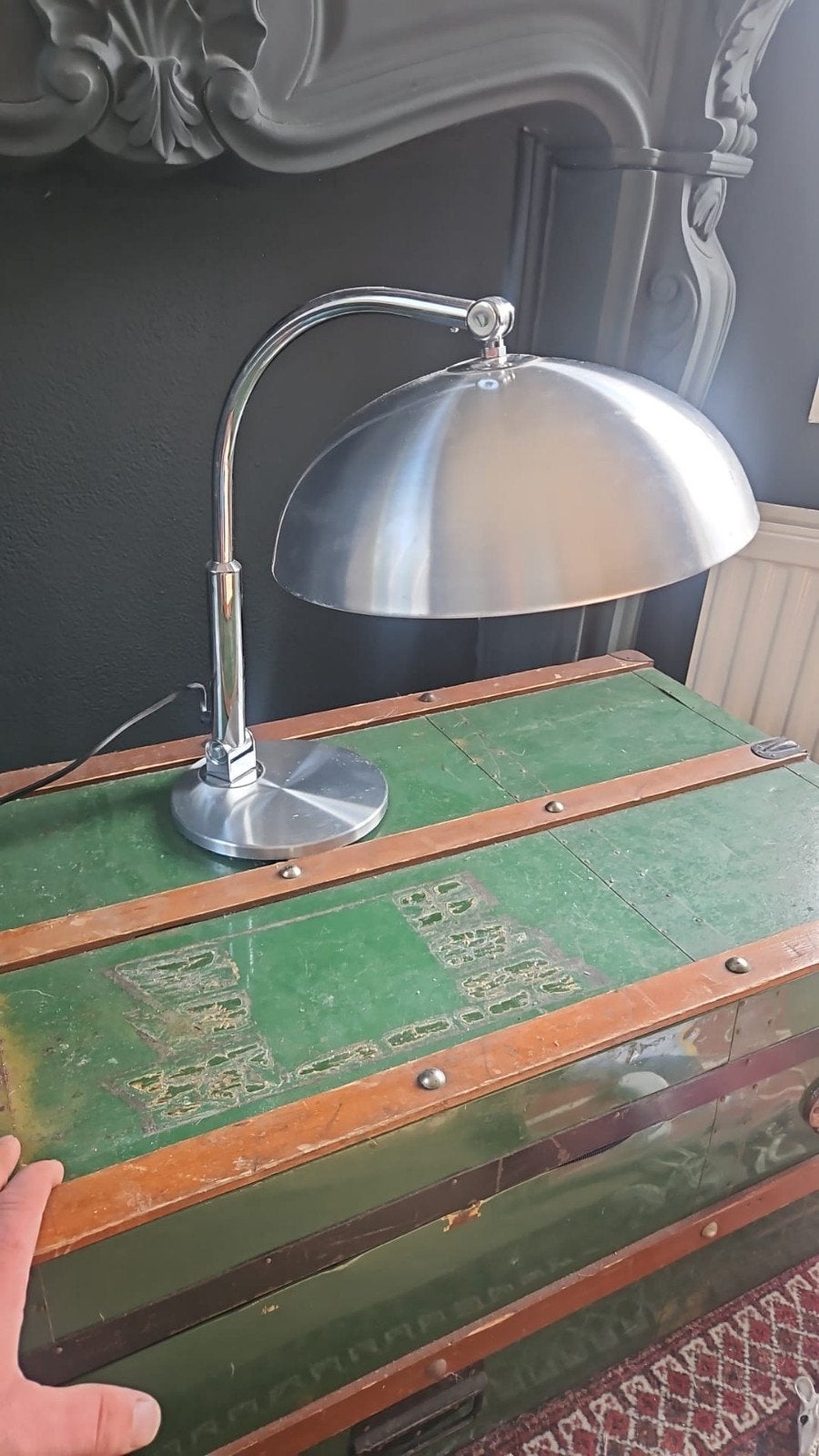 Moderne bureaulamp/tafellamp - Chroom/Metaal, Antiek en Kunst, Ophalen of Verzenden
