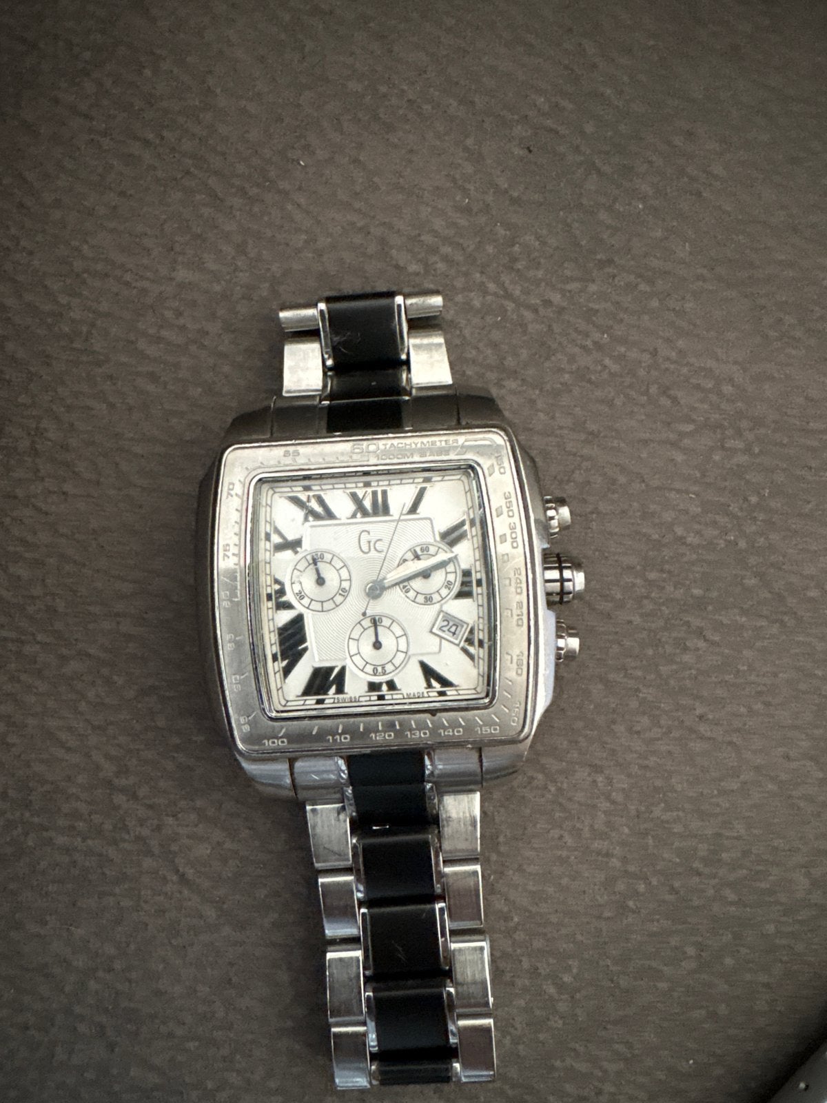 Gc Heren Horloge, Ophalen of Verzenden, Gedragen, Maat 48/50 (M), Zilver