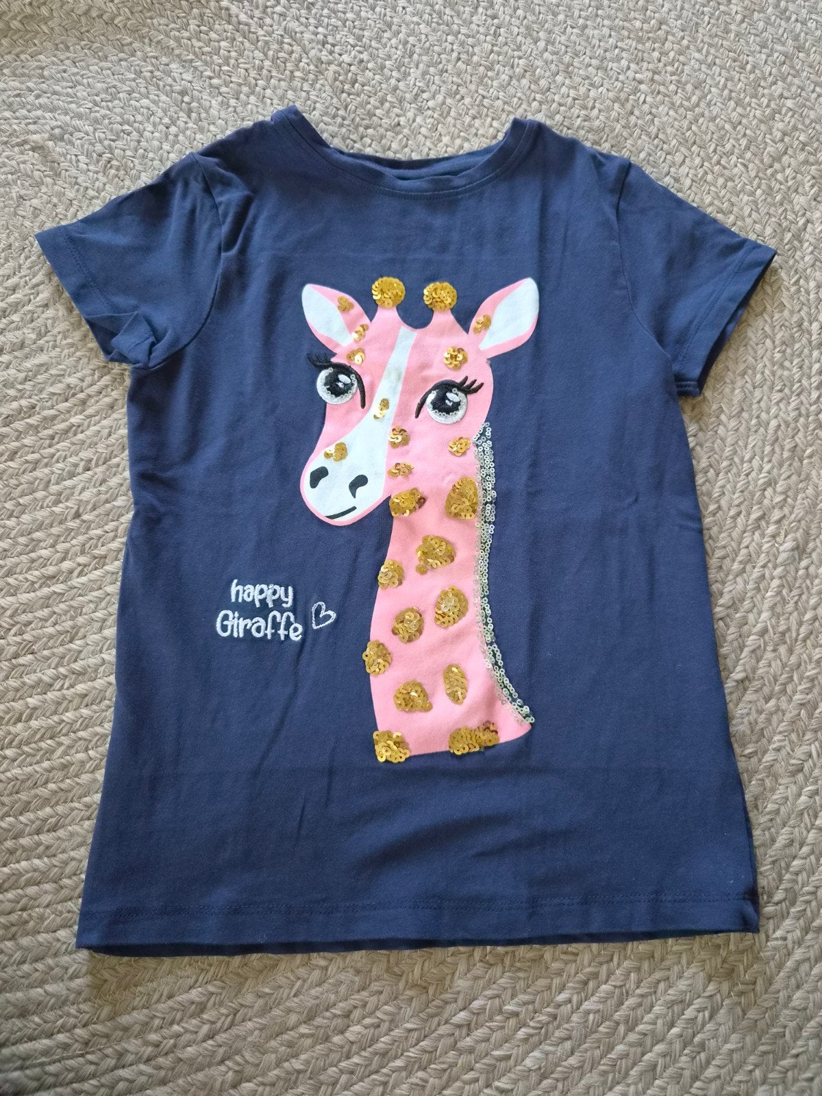 blauw shirt met giraffe van persival, maat 128-134, Persival, Meisje, Ophalen of Verzenden, Zo goed als nieuw