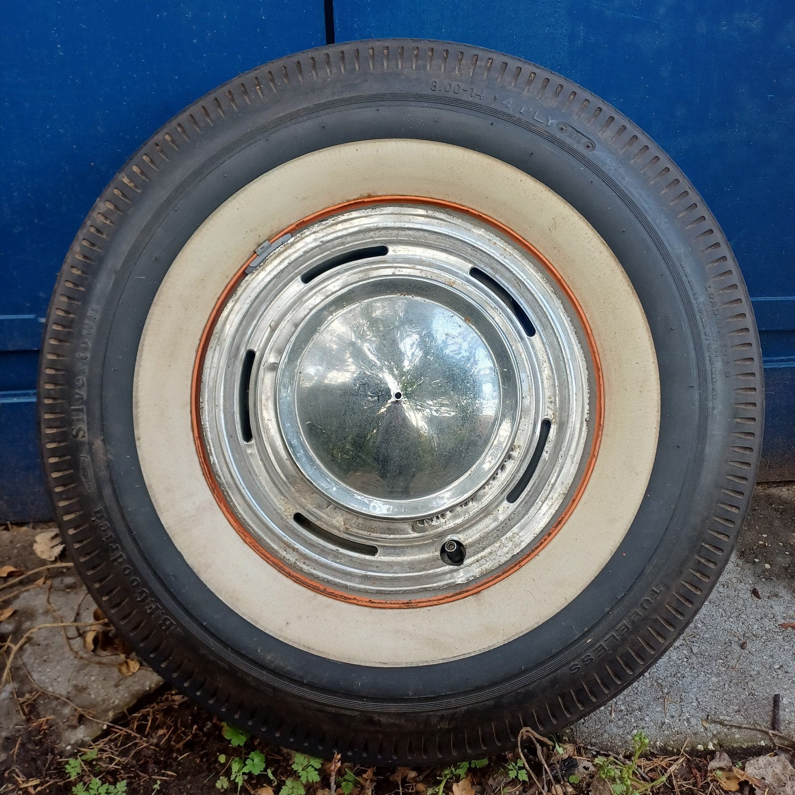 Whitewall banden met smoothy velgen, Ophalen, 14 inch, Gebruikt, Band(en)