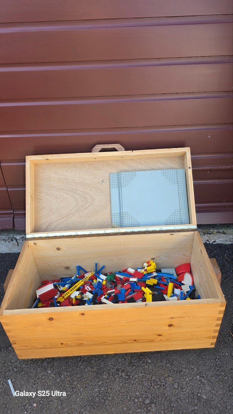 Grote partij vintage LEGO uit de jaren '70 in houten kist, Gebruikt, Lego, Ophalen of Verzenden, Losse stenen