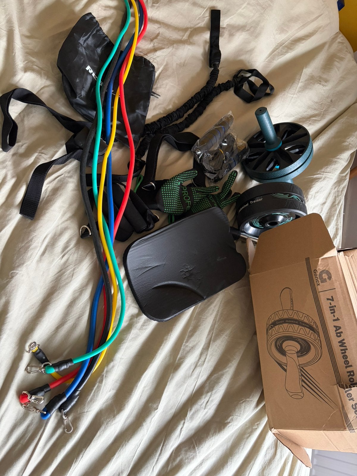 Complete thuisfitness set – nieuw, Sport en Fitness, Ophalen of Verzenden, Nieuw, Benen, Weerstandband