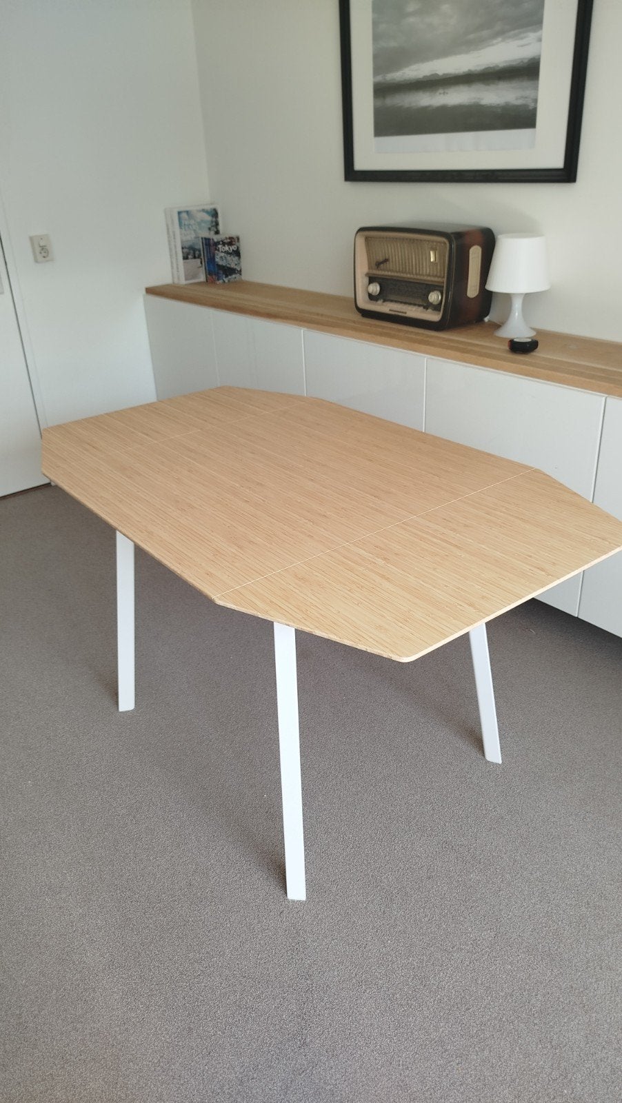 Nwe IKEA Bamboe Bureau/Tafel (inklapbaar), Ophalen, Rechthoekig, 50 tot 100 cm