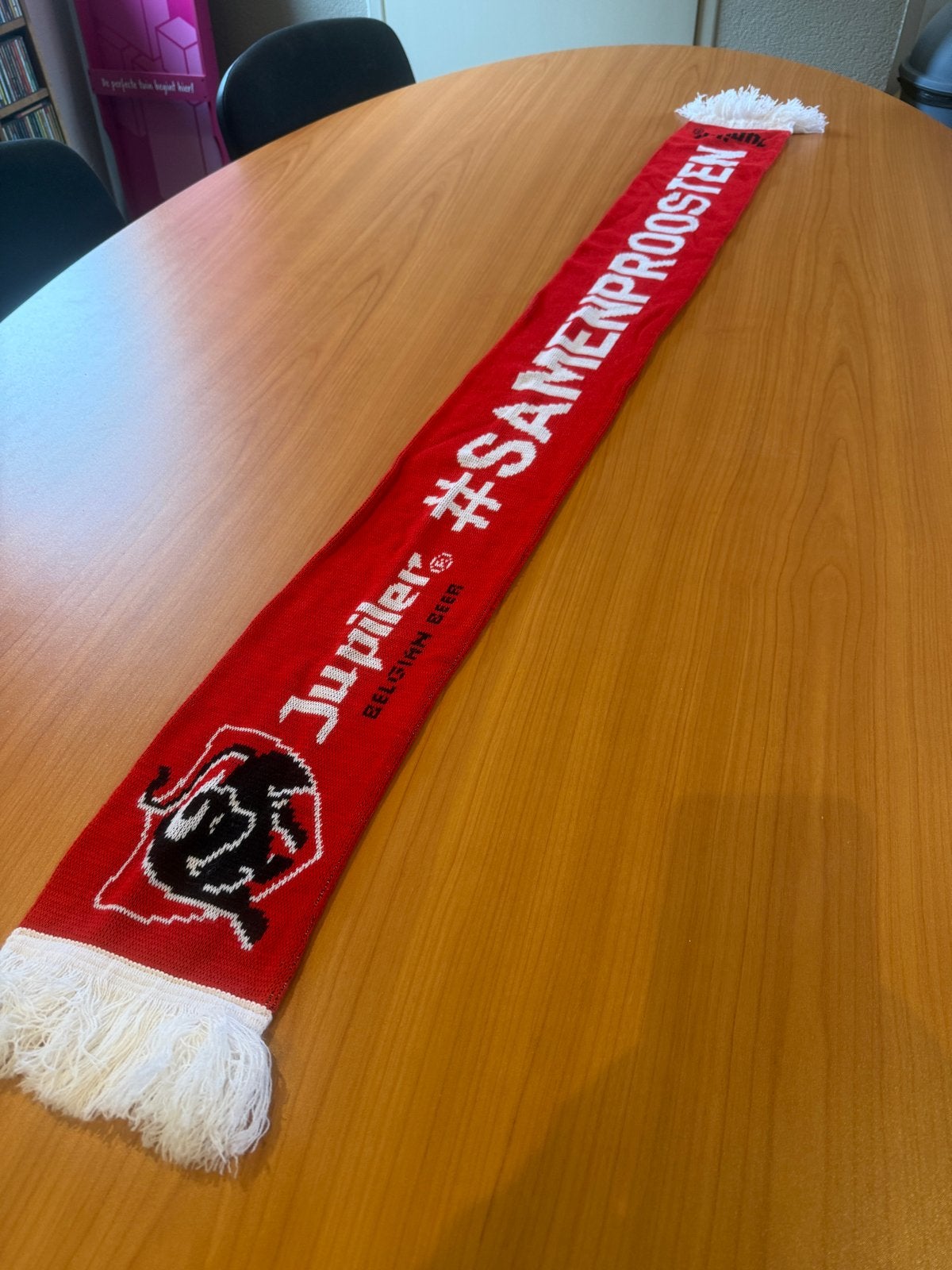 Jupiler #SAMENPROOSTEN sjaal, Kleding | Heren, Mutsen, Sjaals en Handschoenen, Verzenden, Zo goed als nieuw, Overige maten, Sjaal
