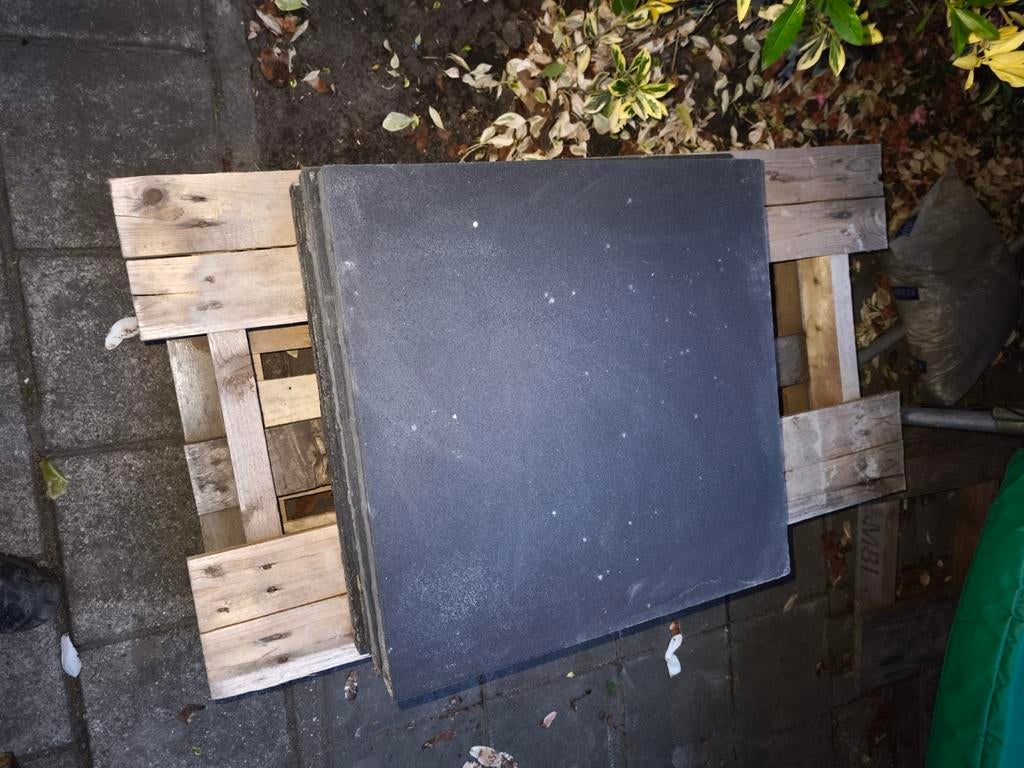 4 nieuwe antraciet Excluton tegels 60x60x4 cm, Ophalen, Nieuw, Minder dan 5 m², Beton