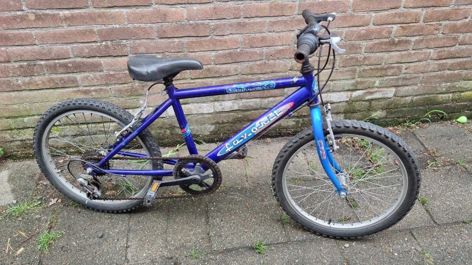 Blauwe kinderfiets met versnellingen, 20 inch, Fietsen en Brommers, Fietsen | Kinderfietsjes, Ophalen