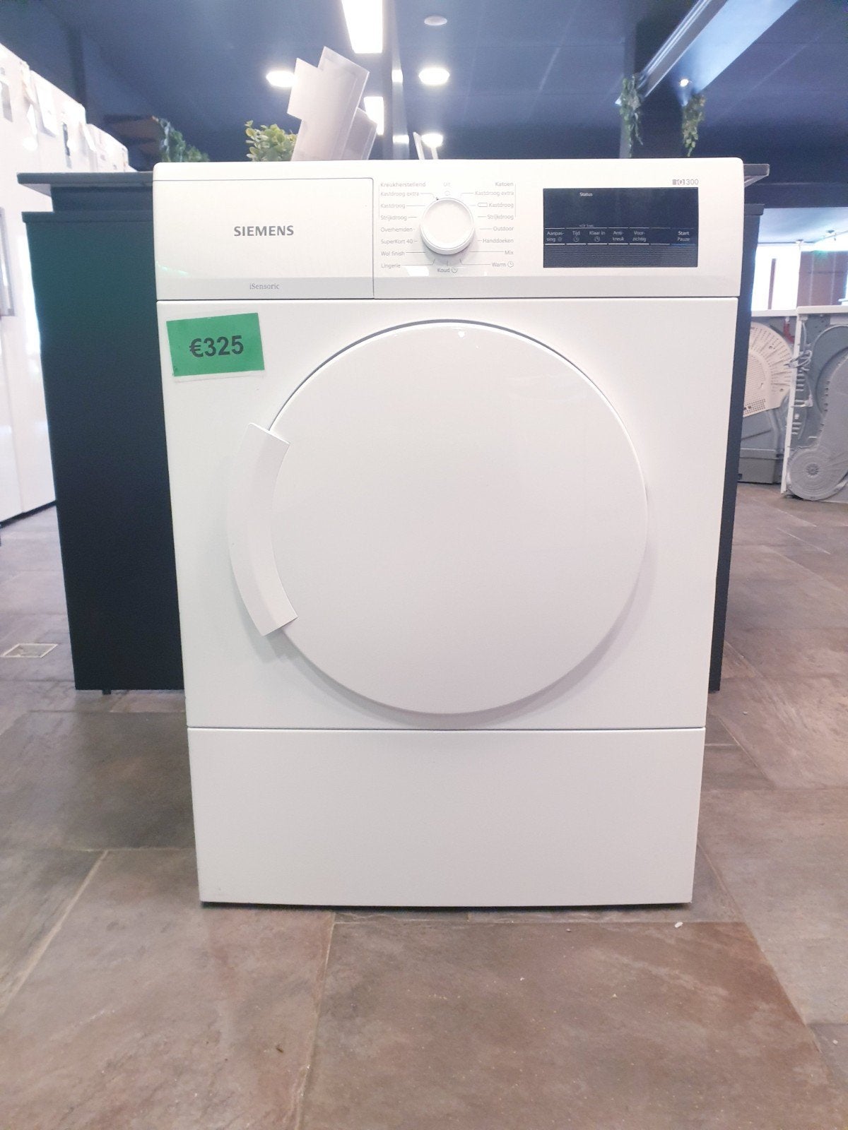 lucht afvoerdroger Siemens 7kgIQ300 1JAAR GARANTIE, 6 tot 8 kg, Luchtafvoer, Anti-kreukfase, Refurbished