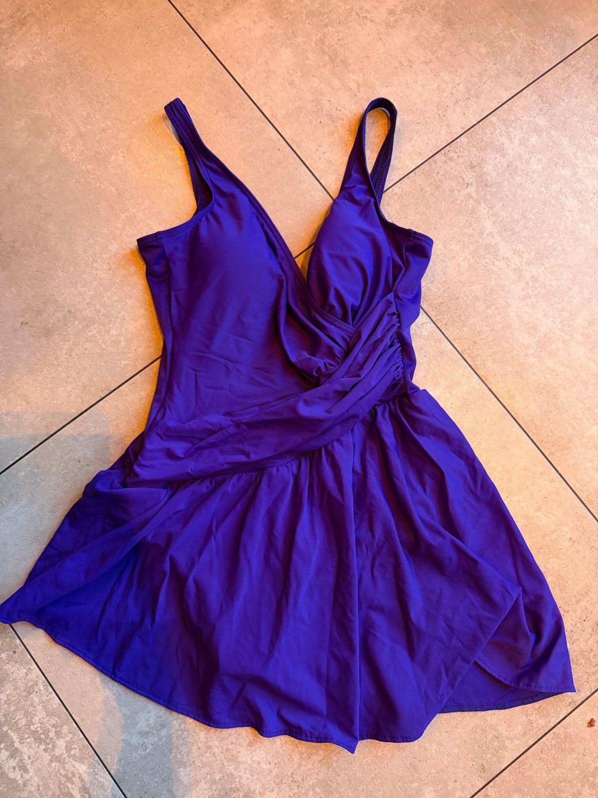 Miraclesuit Badpak Maat 46 Paars met Vaste Rok, Ophalen of Verzenden, Gedragen, Paars, Badpak