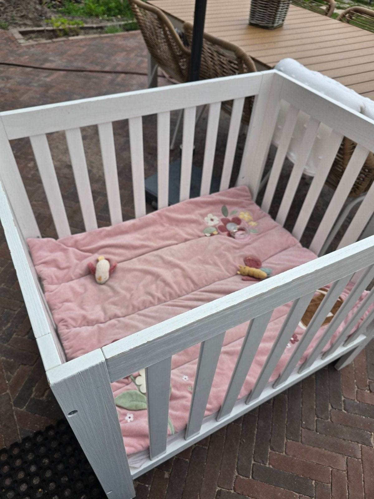 Box met matras (boxkleed apart te koop), Ophalen, 85 tot 100 cm, Gebruikt, Minder dan 140 cm
