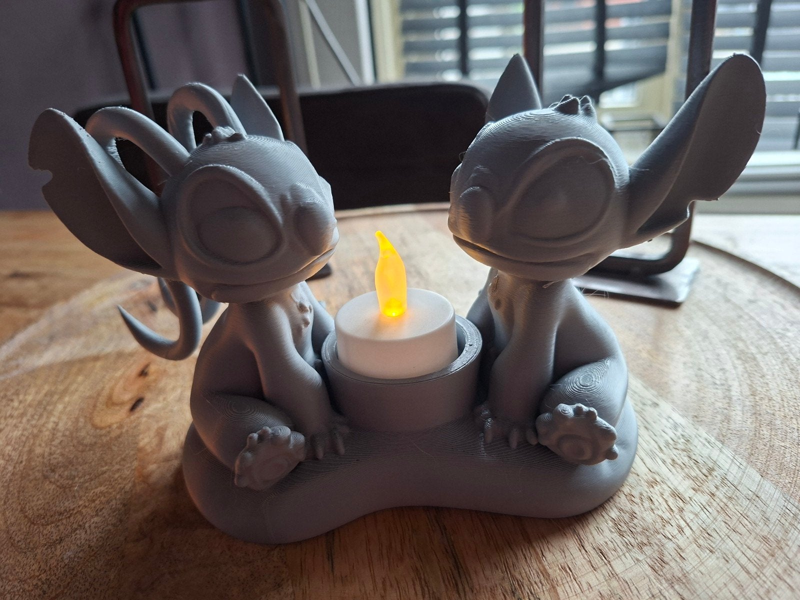 Stitch en Angel Kaarsenhouder - Leuk om zelf te schilderen!, Ophalen of Verzenden
