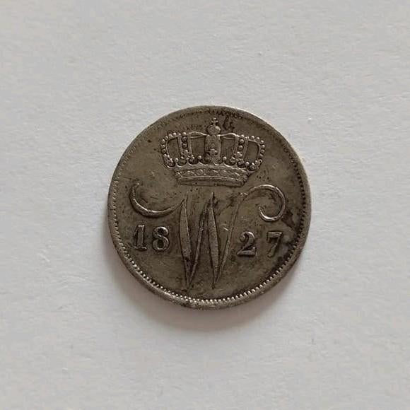 Nog leuke 10 cent uit 1827 Utrecht - Willem I, Postzegels en Munten, Munten | Nederland, Ophalen of Verzenden, Koning Willem I