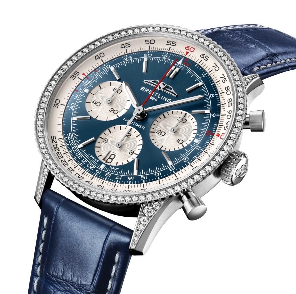 Breitling Navitimer Chrono 41 Blue Diamond 2026, Ophalen, Overige materialen, Leer, Breitling