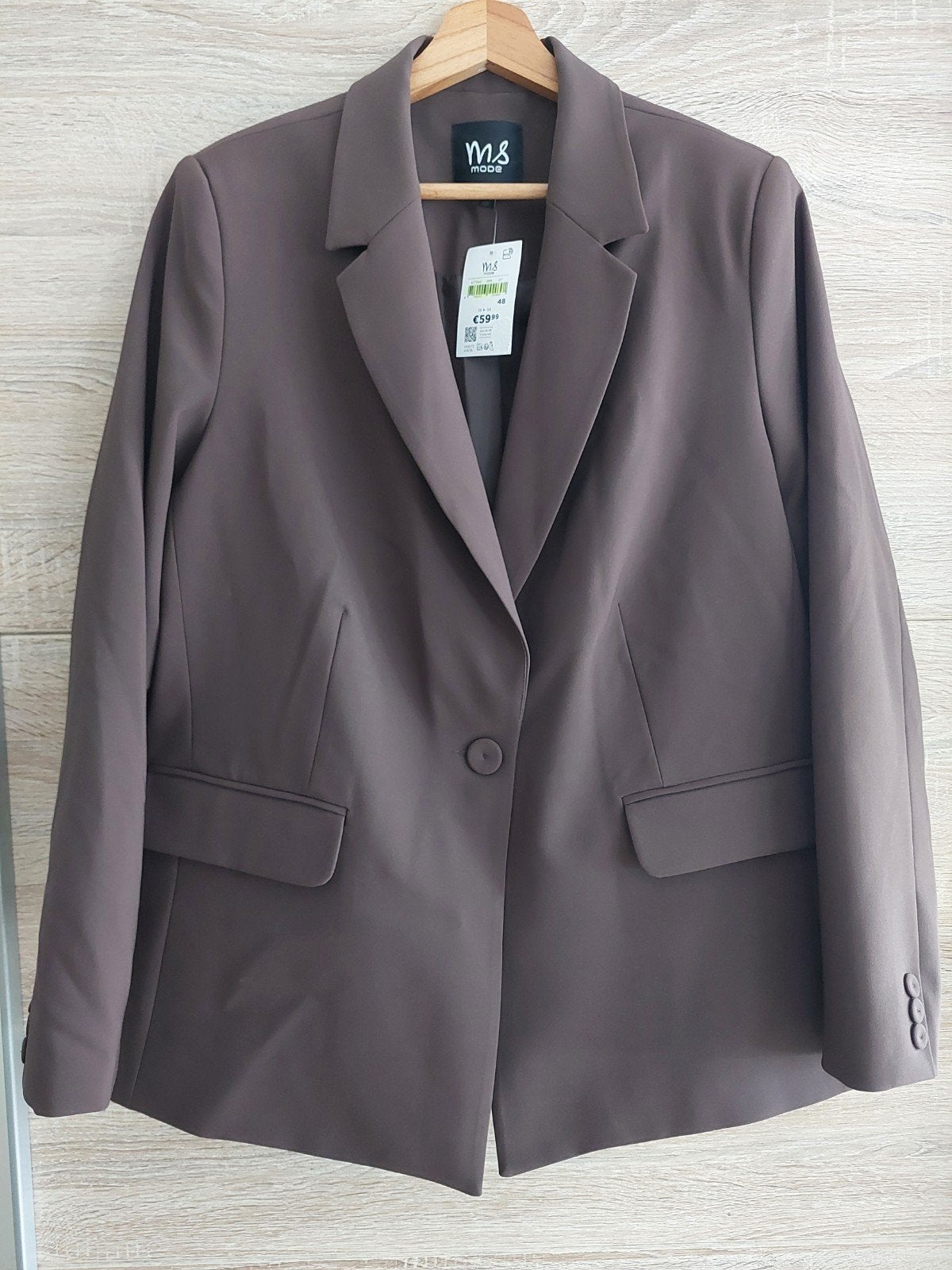Blazer chocolade bruin maat 48, Bruin, Maat 46/48 (XL) of groter, Nieuw, Ophalen of Verzenden
