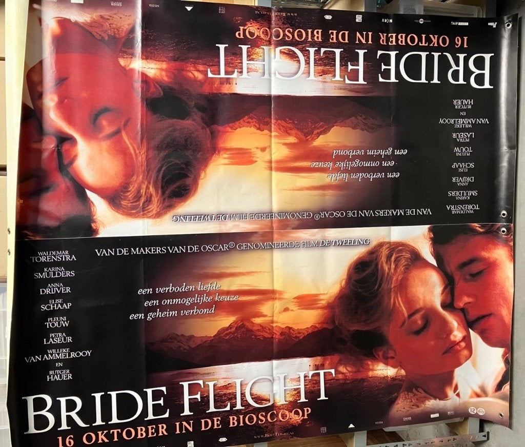 Bride Flight (2008) - Bioscoop banner, Verzamelen, Ophalen, Gebruikt, A1 t/m A3, Film en Tv