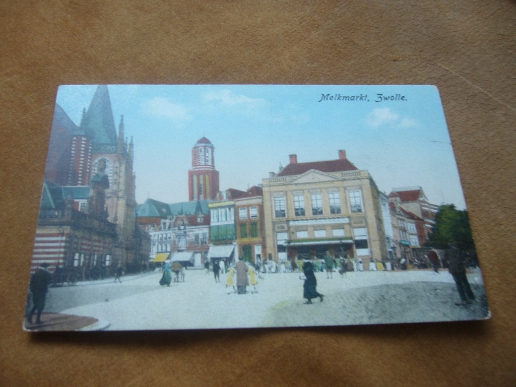 ZWOLLE  =  MELKMARKT, Verzamelen, Ansichtkaarten | Nederland, Ophalen of Verzenden, 1920 tot 1940, Ongelopen, Overijssel