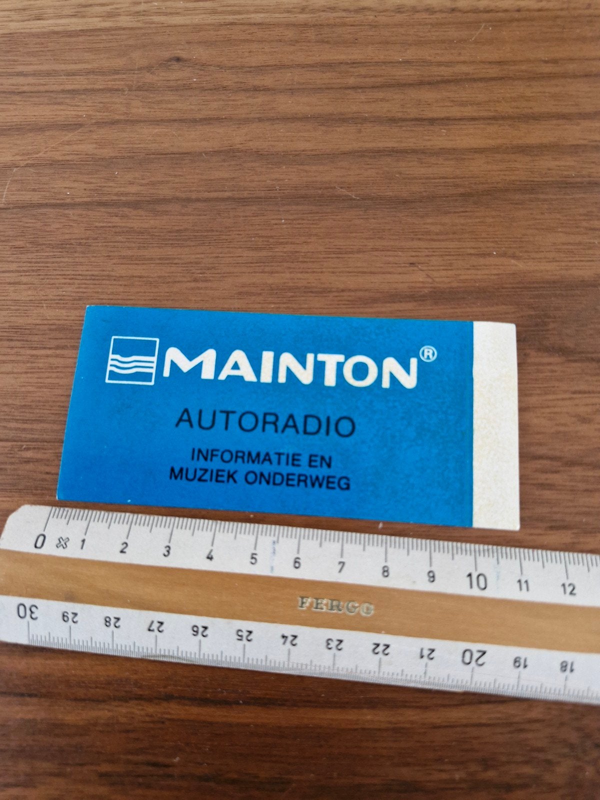 8275 Mainton Autoradio Sticker - Informatie en Muziek, Ophalen of Verzenden, Gebruikt