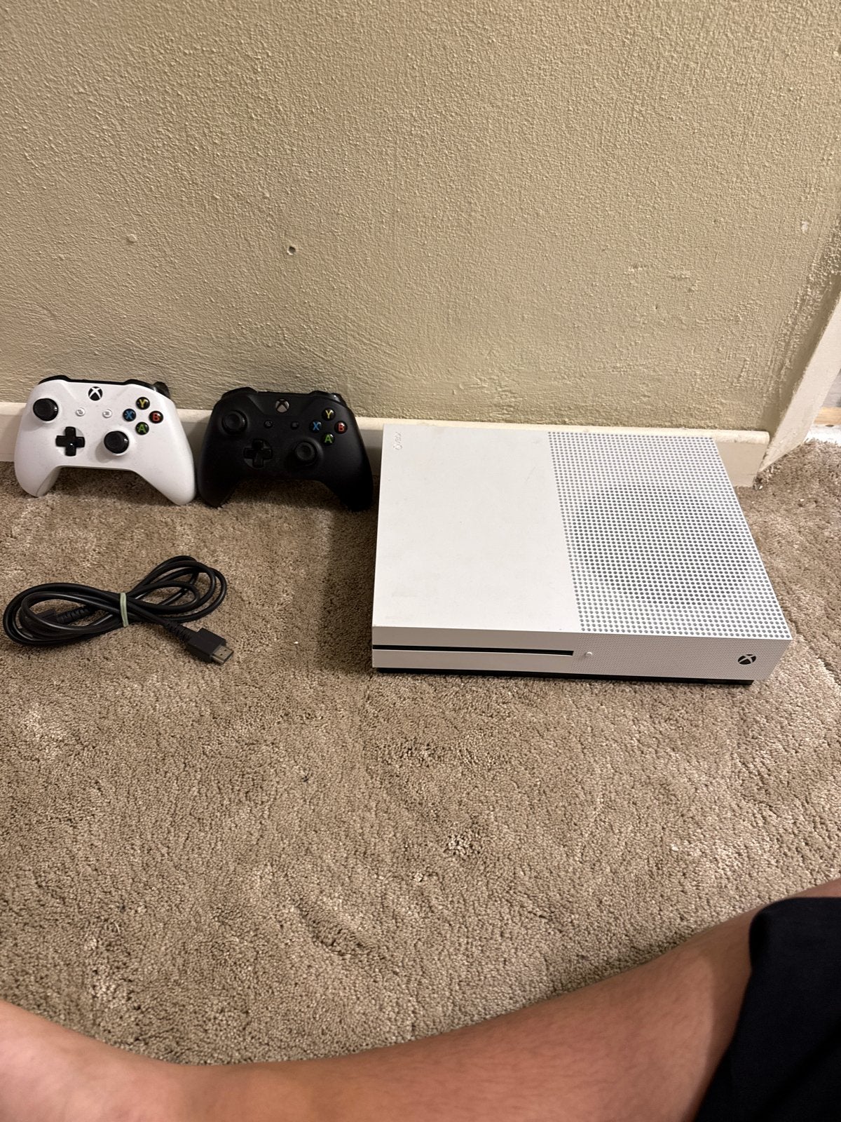 Xbox One S met 2 controllers en HMDI kabel., Ophalen, Met 2 controllers, Xbox One S, 500 GB