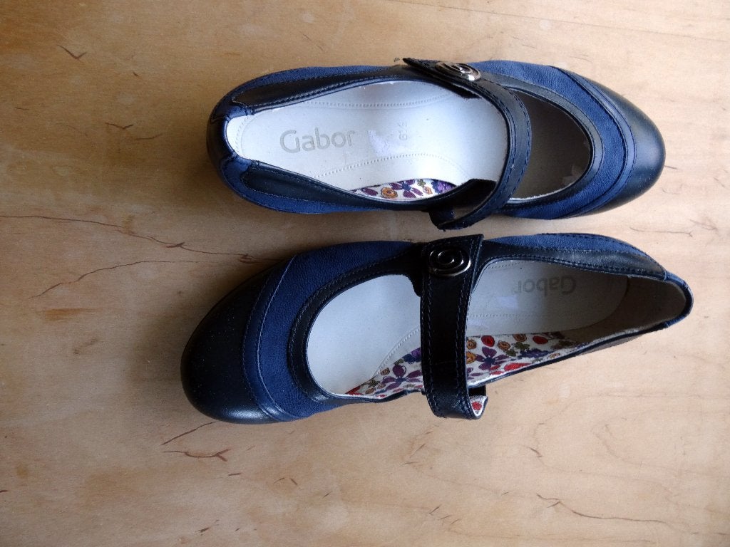 Gabor ballerina's/instappers - Blauw/Zwart, Schoenen met lage hakken, Blauw, Gabor, Nieuw