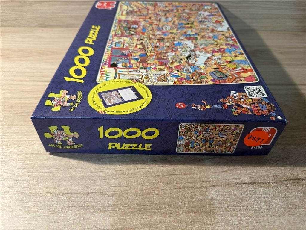 Jan van Haasteren - fijne verjaardag - 1000 stuks - s6631, Verzenden, 500 t/m 1500 stukjes, Zo goed als nieuw