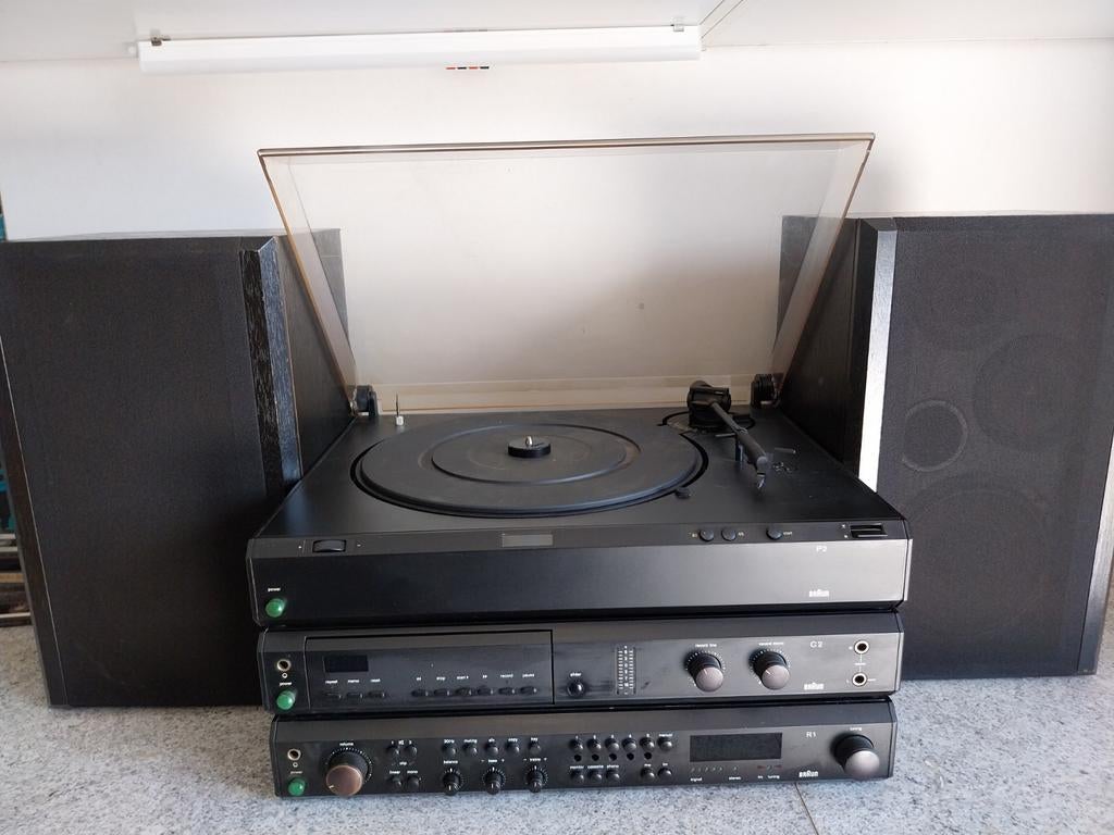 Oude toren compleet van BRAUN  P-2/c-2/R-1/boxen T+A   PP80, Audio, Tv en Foto, Stereo-sets, Overige merken, Ophalen