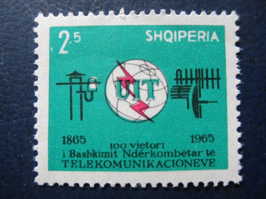 Postzegels Albanië 1965 nr. 939 UIT telecom - cw € 1,00 pf., Ophalen of Verzenden, Overige landen, Postfris