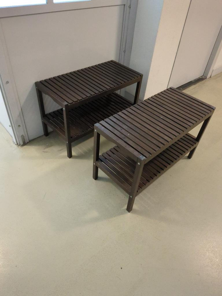 2x IKEA Molger badkamerrekjes/schoenenrekjes, gebruikt, Ophalen of Verzenden, Gebruikt