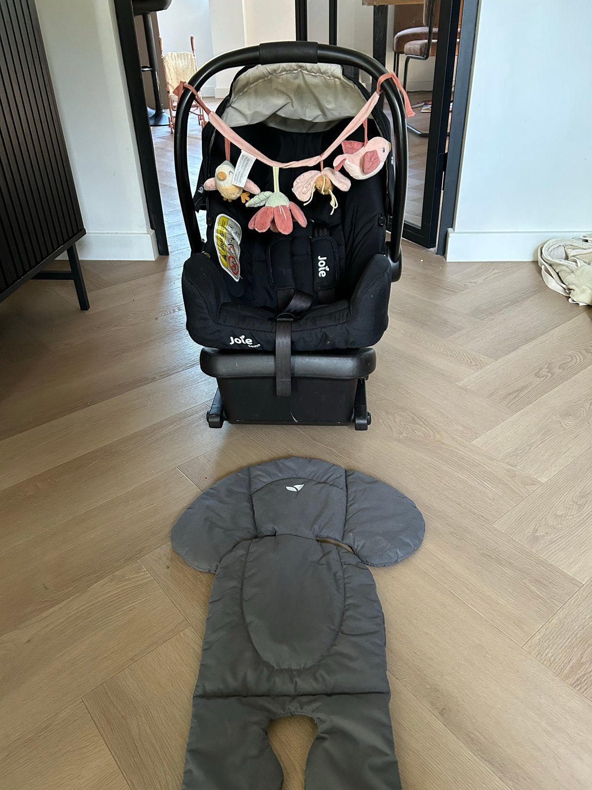 Joie i-autostoel met nuna Advance Isofix, Gebruikt, Zijbescherming, Isofix, 0 t/m 13 kg