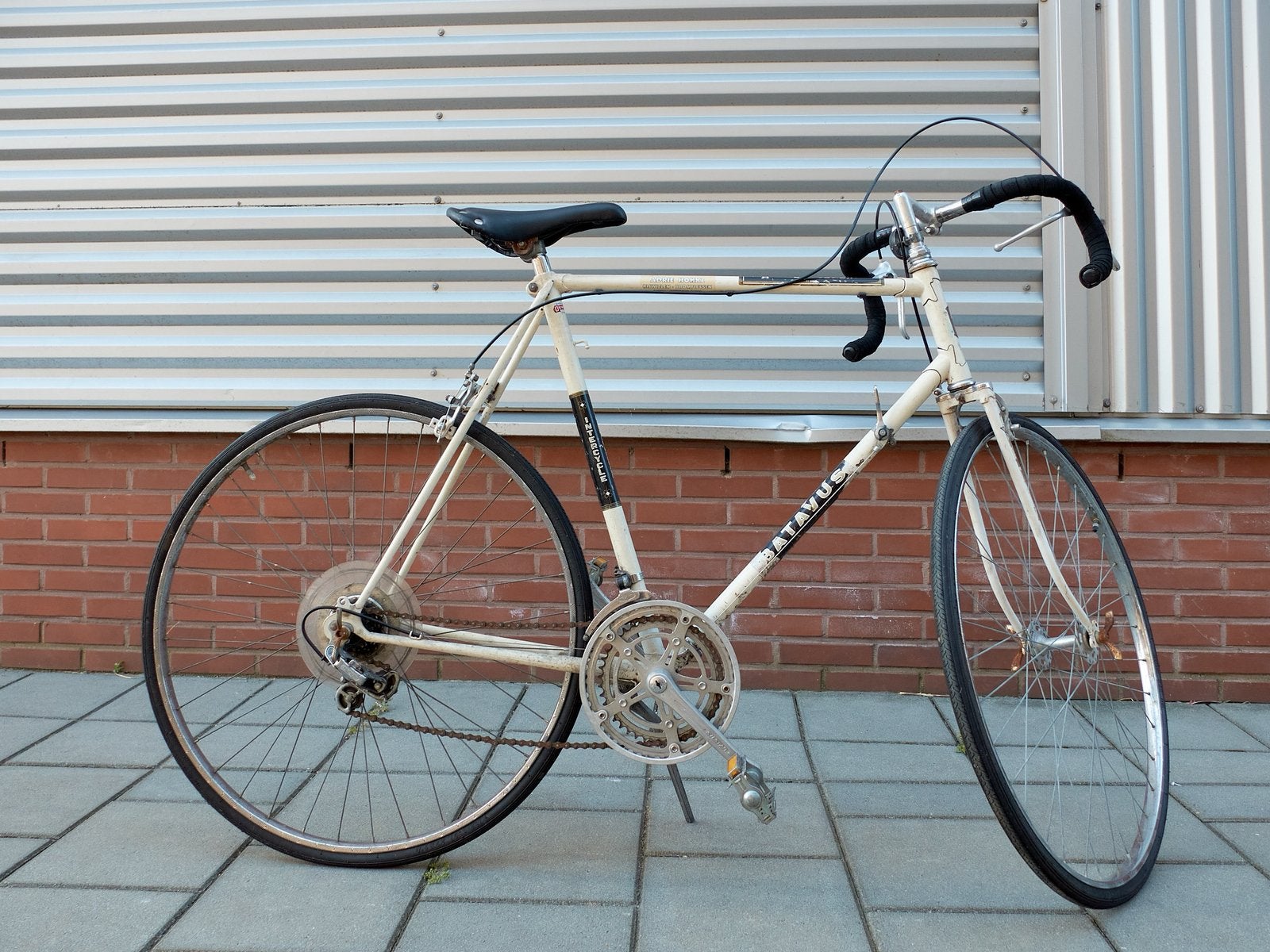 Vintage Batavus racefiets jaren ‘80 - wit frame, Ophalen, 28 inch, 10 tot 15 versnellingen, Batavus