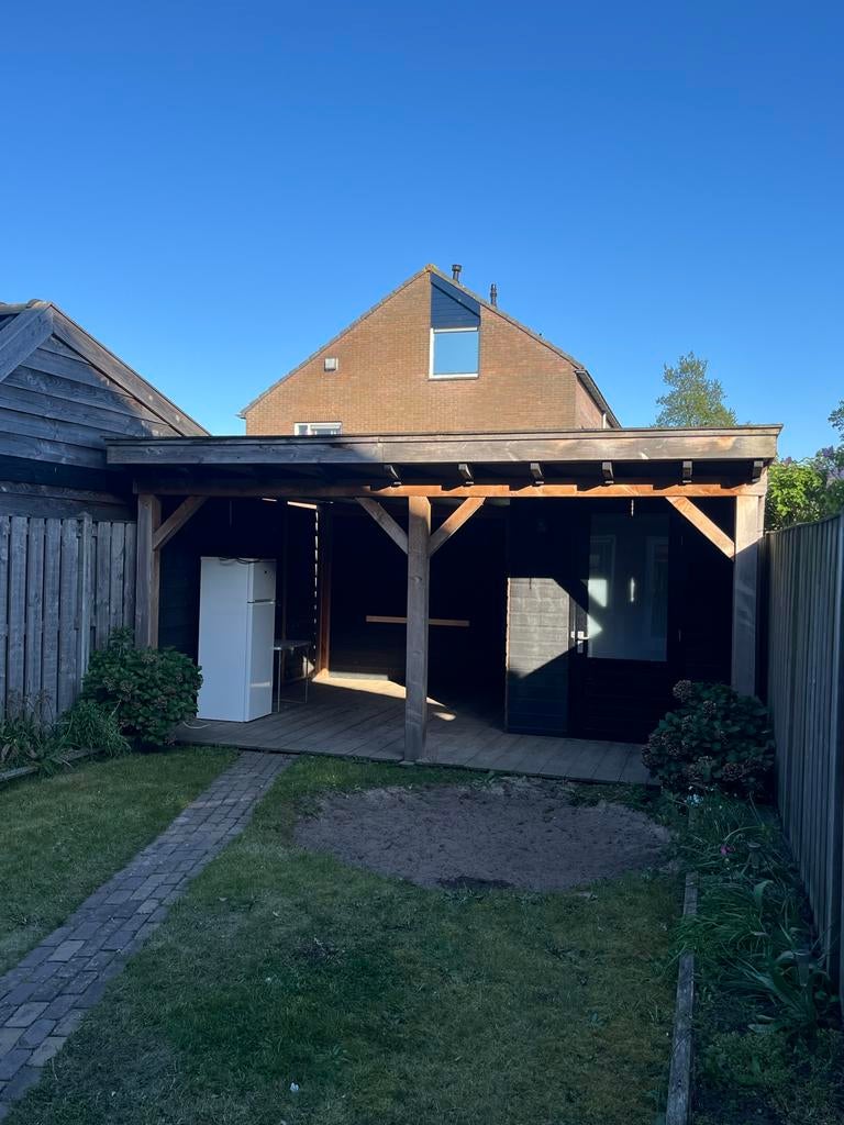 Houten Tuinhuis met Overkapping, Tuin en Terras, Tuinhuizen, Gebruikt, Tuinhuis, 250 tot 500 cm, Ophalen of Verzenden