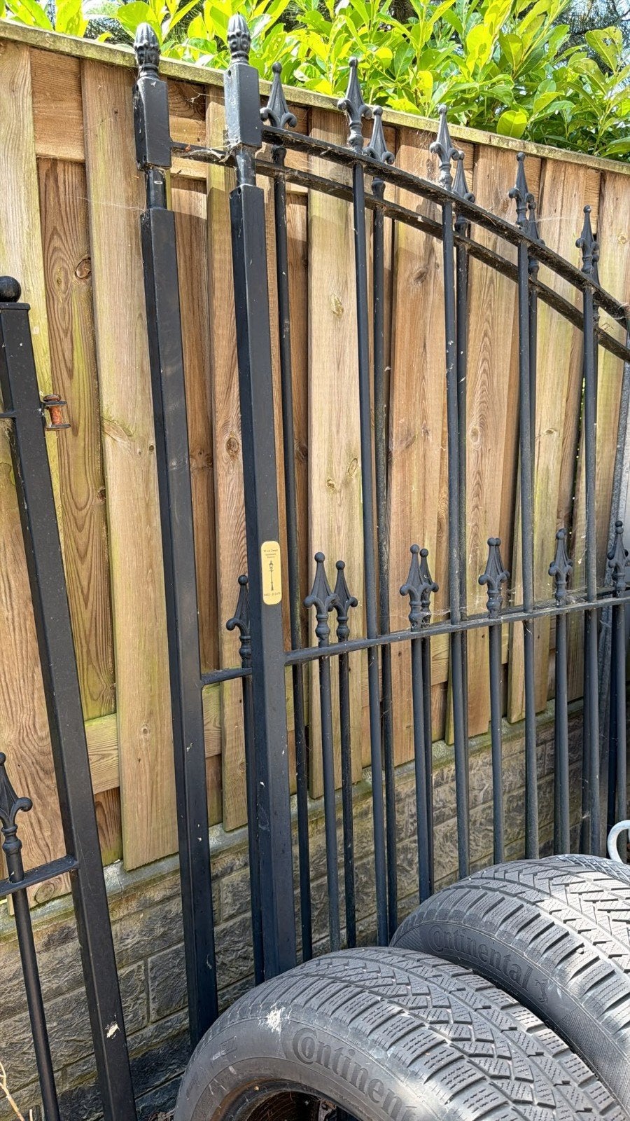 Zwart smeedijzeren hekwerk met poort, Ophalen, Gebruikt, IJzer