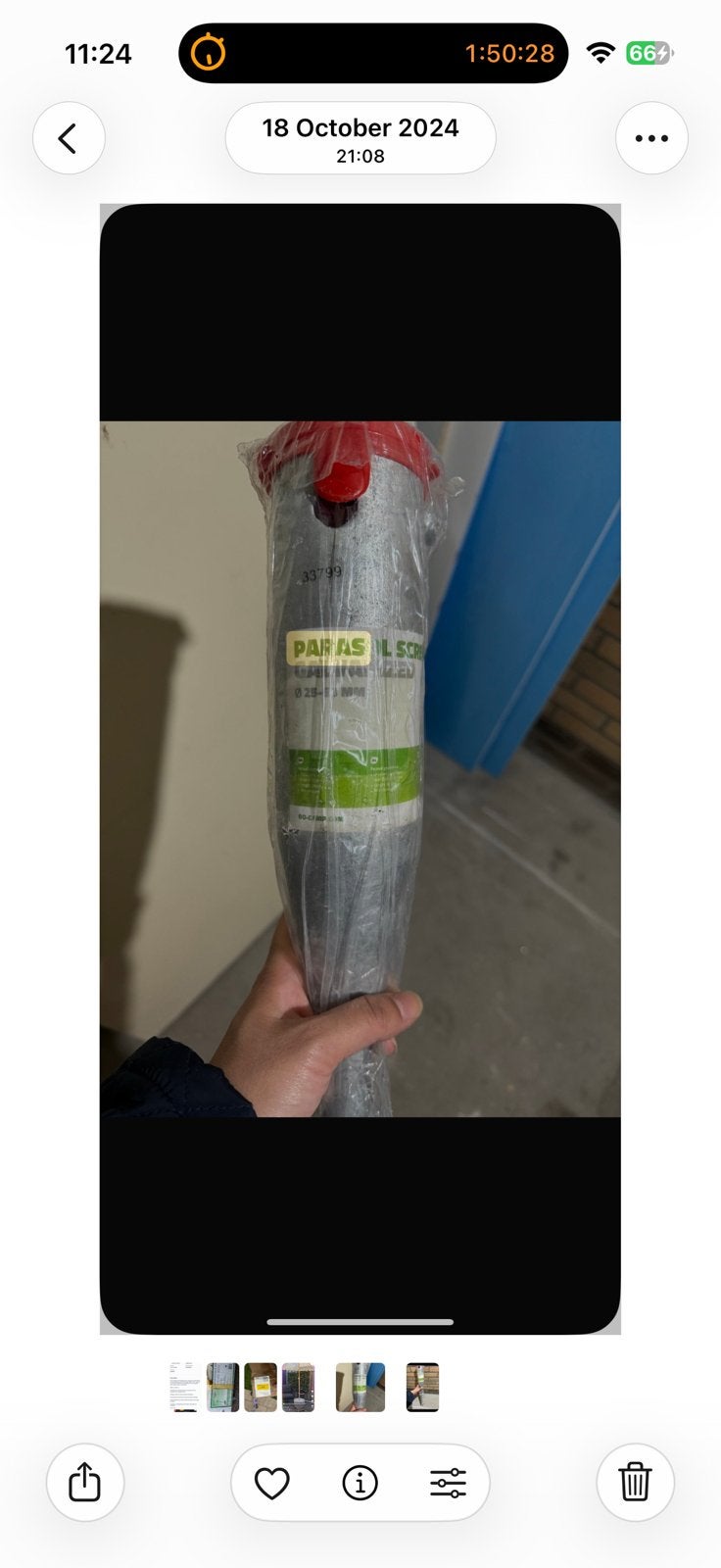 New parasol screw, Overige materialen, Nieuw, Minder dan 5 m², Ophalen