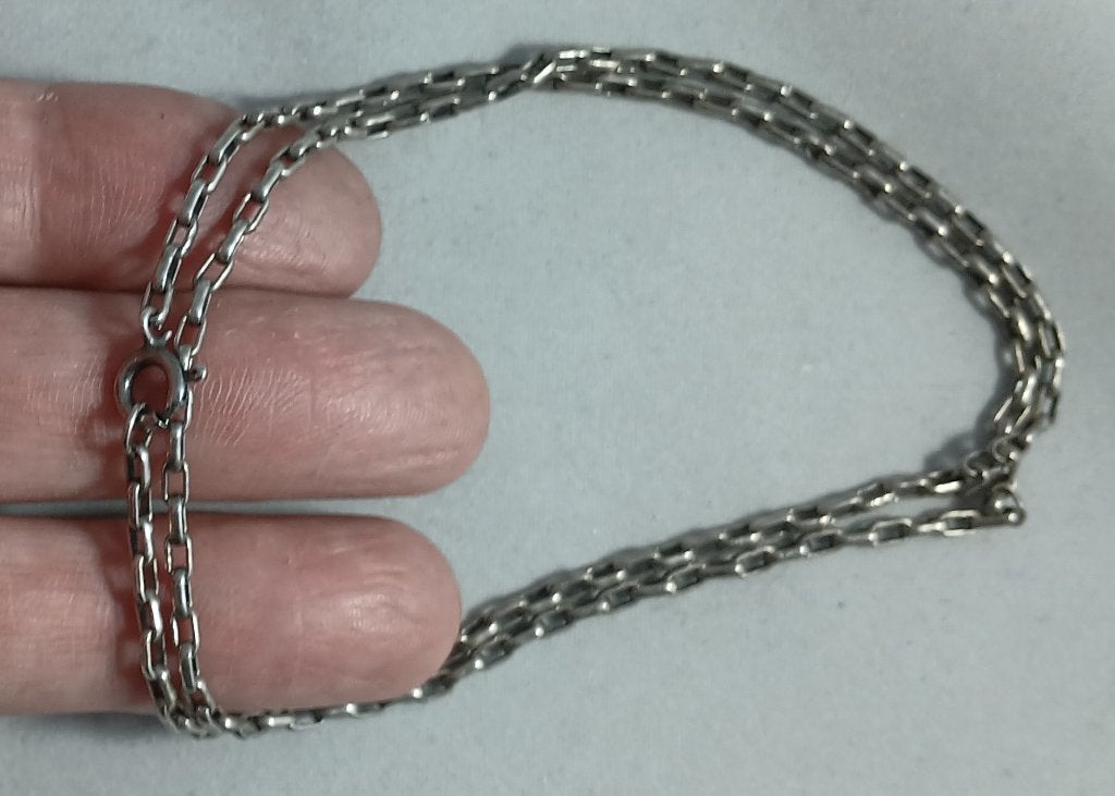 Zilveren ketting Anker schakels 38cm 2,4 mm zwart zilver 835, Nieuw, https://www.zilverjuwelier.nl/winkel/halsketting-anker-schakels-38-cm-24-mm-zwart-zilver-835/