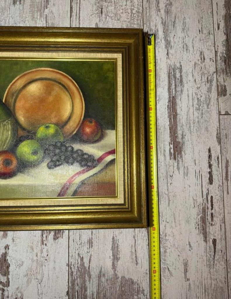 Stillevenschilderij S. de Pelsmaeker - Fruit en Fles, Antiek en Kunst, Kunst | Schilderijen | Klassiek, Ophalen of Verzenden
