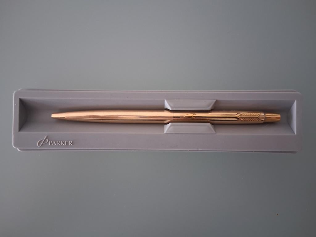 Parker Jotter Balpen, goud gevuld 18k., Met doosje, Ophalen of Verzenden, Zo goed als nieuw, Parker