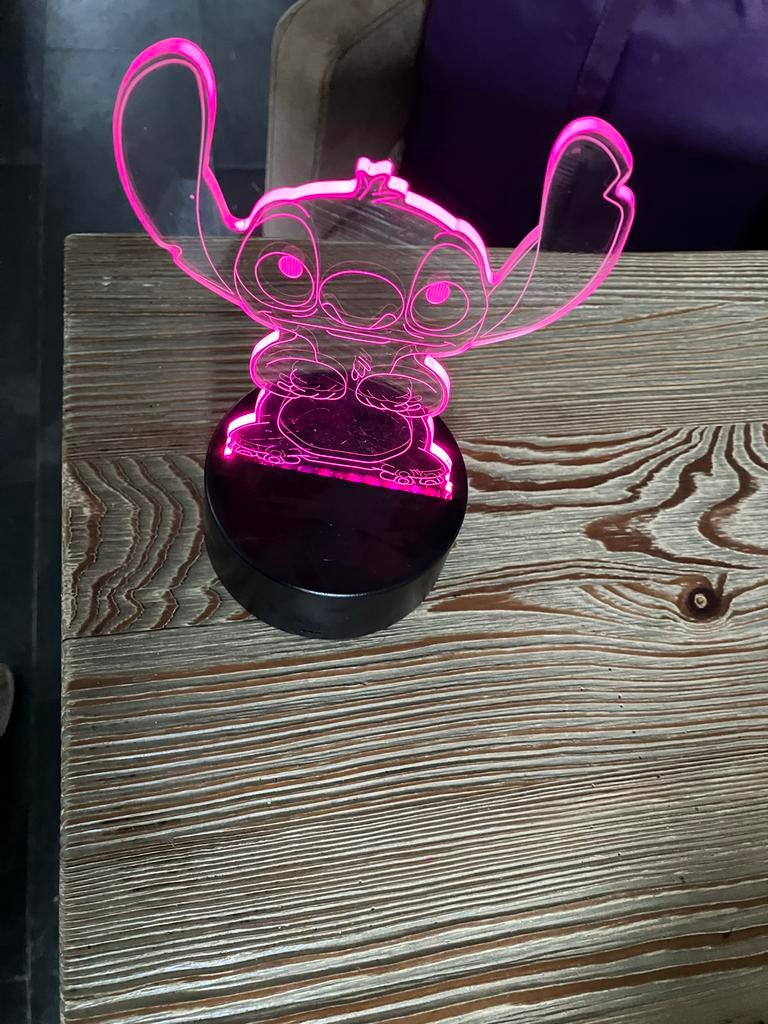 Stitch LED Nachtlamp - Kleurveranderend, Ophalen of Verzenden, Zo goed als nieuw